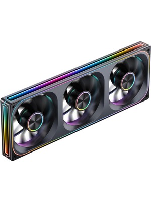 Esranın Dünyası Jonsbo ZA-360BR (Ters) Pc Kasa Fanı, Hepsi (3) Bir Arada, 3X120MM 3pin Argb Fanlı Tek Çerçeve Ünitesi, Pwm, 4 Taraflı Sonsuzluk Ayna Fanlı Ters Bıçak Sessiz Fanlar, Alüminyum Isim Plakası, 28 mm Kalın