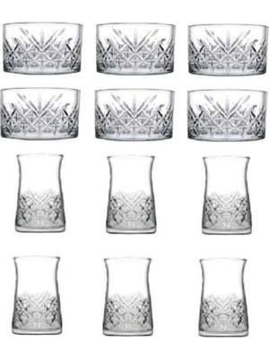 Esranın Dünyası Pasabahce Timeless 12 Parça Çerezlik Kase ve Çay Bardağı Seti 111RS0909RS57RS.