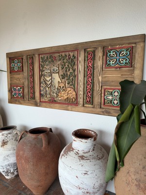 Ahşabın Ruhu Ahşap Oyma Panel-Yatak Başlığı- 65 X160CM