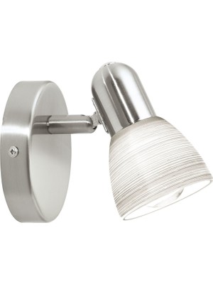 Eglo Dakar 25W E14 Socket Round Surface-Mount Spotlight Silver