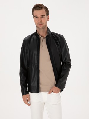 Cacharel Black Faux Leather Jacket