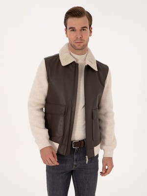 Cacharel Brown Leather Jacket