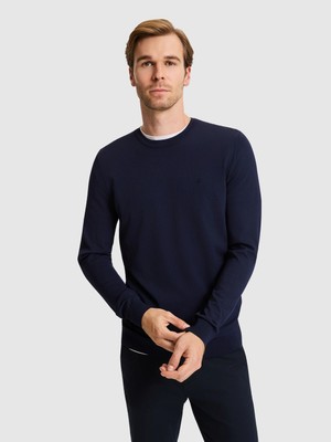Cacharel Navy Slim Fit Sweater