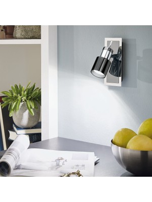 Eglo Davida 5 W LED Round Surface Mounted Spot Single Chrome