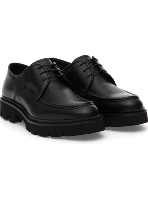 Cacharel Black Eva Sole 100% Leather Classic Shoes