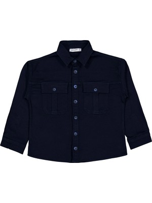 Pierre Cardin Double Pocket 10-12 Years Shirt - Navy