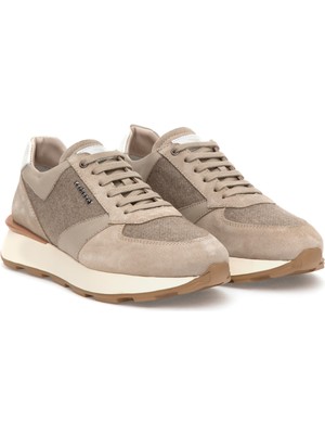 Cacharel Beige %100 Leather Sneakers