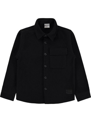 Pierre Cardin Single Pocket 10-12 Years Shirt - Black