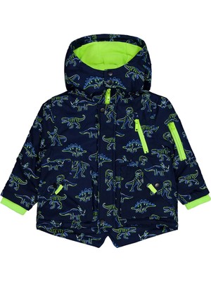 Civil Boys Dinosaur Print 2-5 Years Coat - Navy