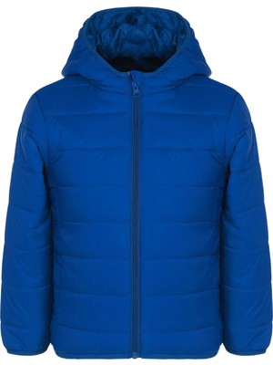 Civil Boys Boys Ray Patterned Glossy Coat | Micro Long Sleeve Hooded | School, Nursery & Daily Use - Blue