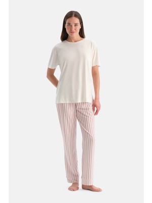 Dagi Dusty Rose Straight Leg Cotton Modal 2-Pack Pants