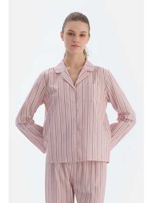 Dagi Light Pink Striped Woven Shirt