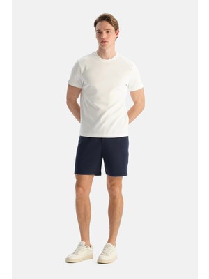 Dagi Navy Modal Blend Striped Shorts