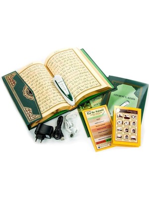 Kuran Okuyan Kalem Seti (Yeşil, Rahle Boy, Karton Kutulu)