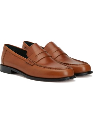 George Hogg Tan Women's Leather Loafers