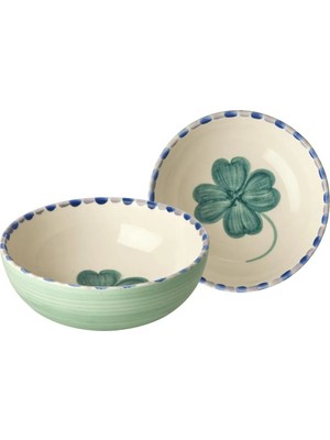 Rice Handmade Ceramic Bowl - Clover
