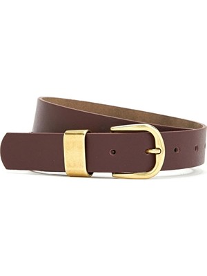 Network Burgundy Women's Leather Belt