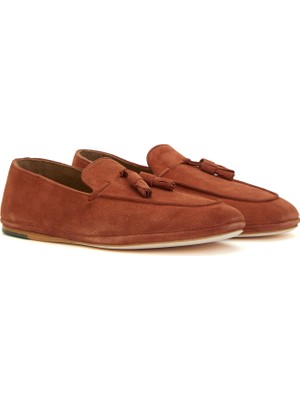 George Hogg Men's Brick Casual Comfort Suede Loafers