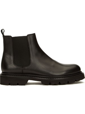 George Hogg Men's Black Leather Chelsea Boots