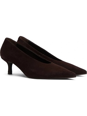 Network Dark Brown Casual Comfort Suede Stiletto