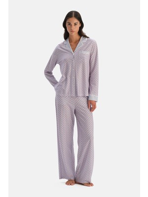 Dagi Multicolor Floral Pattern Shirt And Pants Set