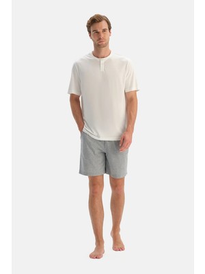 Dagi Grey Melange-Navy 2-Pack Knit Shorts