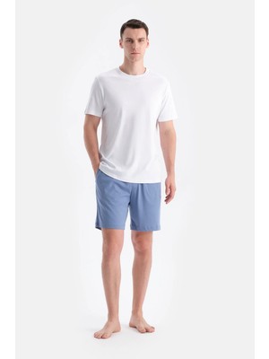 Dagi Navy-Blue Cotton Modal 2-Pack Knit Shorts