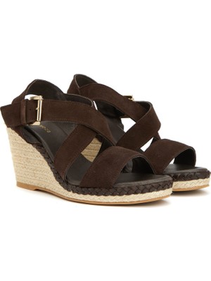 George Hogg Dark Brown Women's Suede Espadrilles