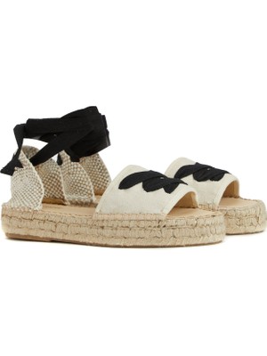 Divarese Dıvarese Women's Black Ecru Espadrilles