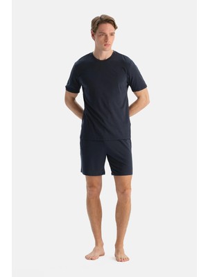 Dagi Navy Crew Neck T-Shirt And Shorts Set