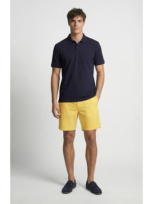Network Yellow Elastic Waist Comfort Shorts