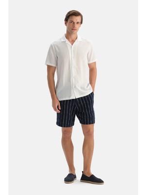 Dagi Navy Striped Shorts