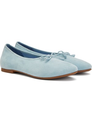 Divarese Dıvarese Light Blue Suede Ballet Flats