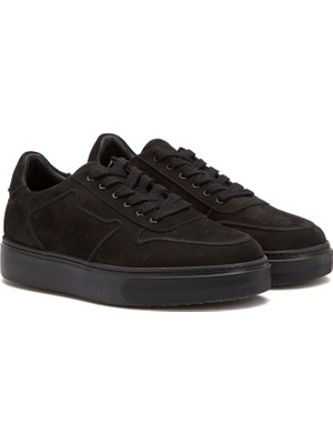 Divarese Dıvarese Black Men's Nubuck Leather Sneakers