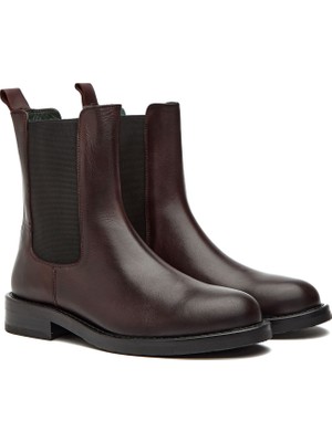 George Hogg Burgundy Women's Leather Boots