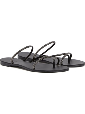 Divarese Dıvarese Black Women's Leather Slides