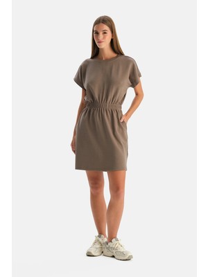 Dagi Mink Modal Blend Gathered Waist Dress