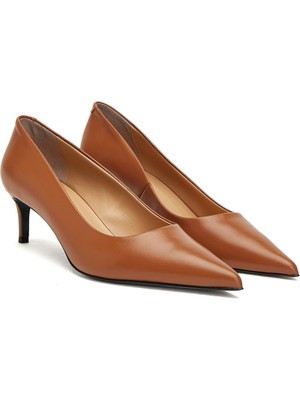 George Hogg Tan Leather Stilettos