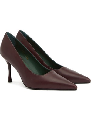 George Hogg Burgundy Leather Heeled Shoes