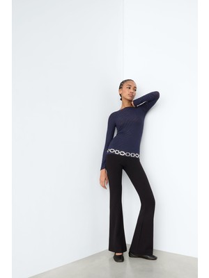 Intimissimi Zebra Motif Cashmere Blend Ultralight Top
