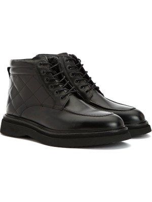 Divarese Dıvarese Black Men's Leather Combat Boots