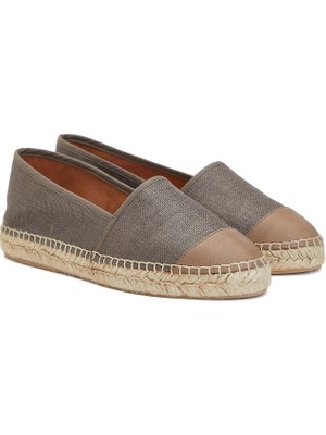 George Hogg Mink Patterned Women's Linen Espadrilles