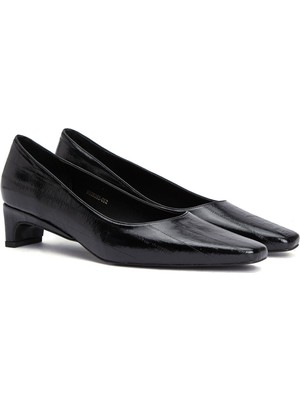 Divarese Dıvarese Black Patterned Heeled Shoes