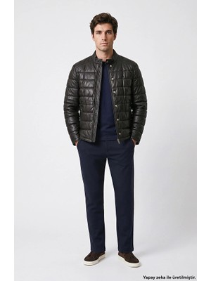 Network Navy Dobby Pattern Knit Trousers
