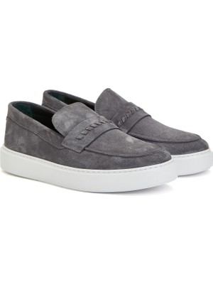 George Hogg Anthracite Men's Suede Loafers
