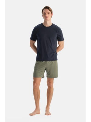 Dagi Navy Crew Neck T-Shirt And Shorts Set