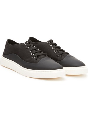 Divarese Dıvarese Men's Black Lace-Up Leather Sneakers