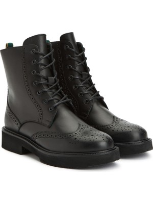 George Hogg Black Women's Studded Leather Boots