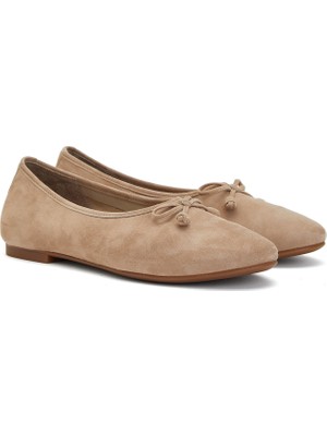 Divarese Dıvarese Sand Suede Ballet Flats