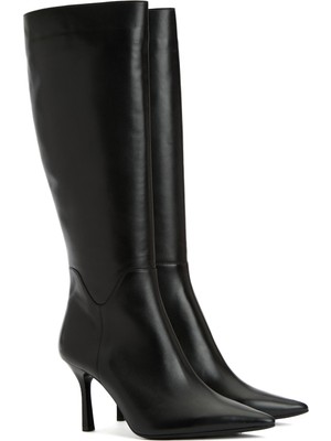 Divarese Dıvarese Black Women's Leather Tall Boots